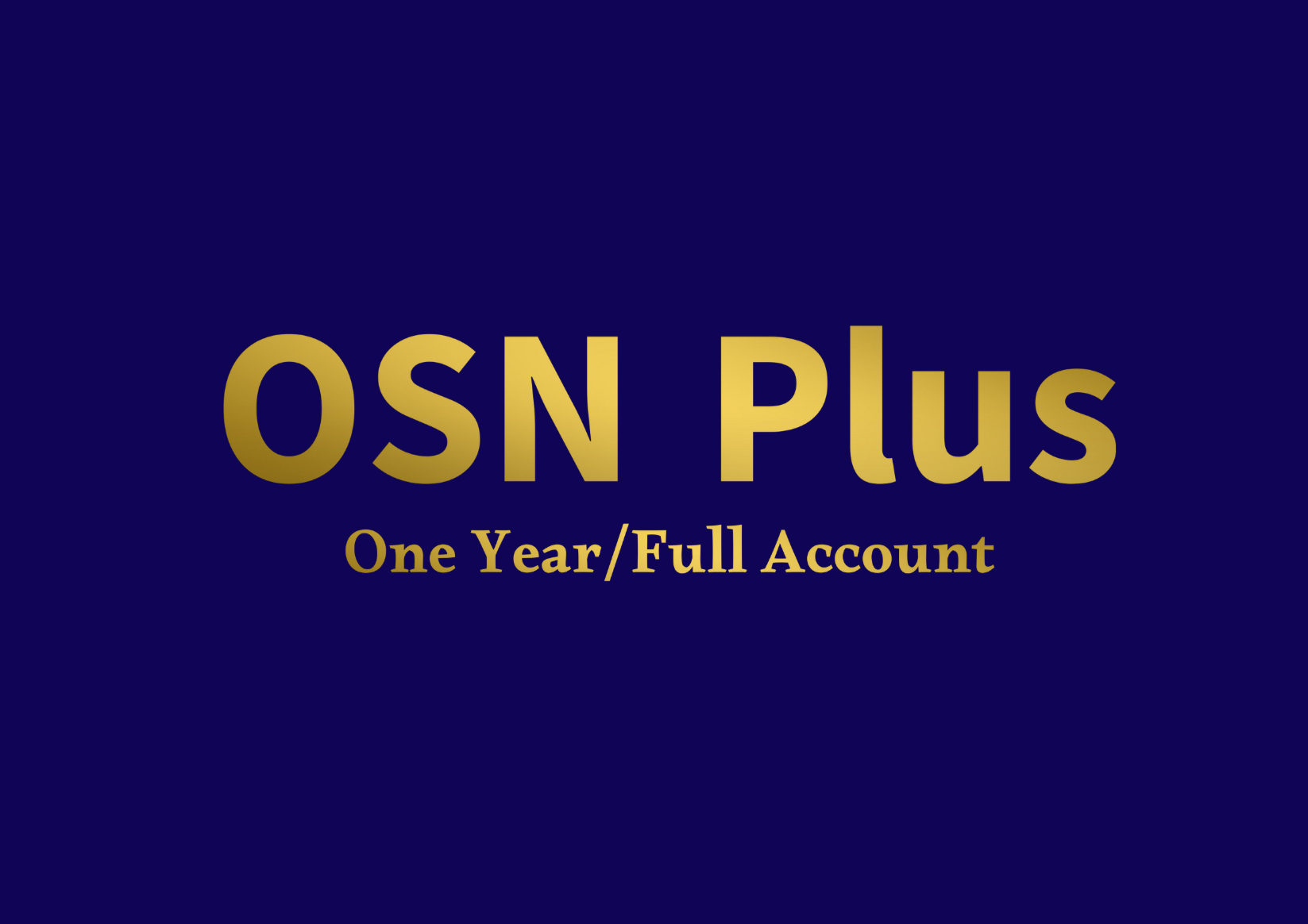 OSN Plus One Year Full