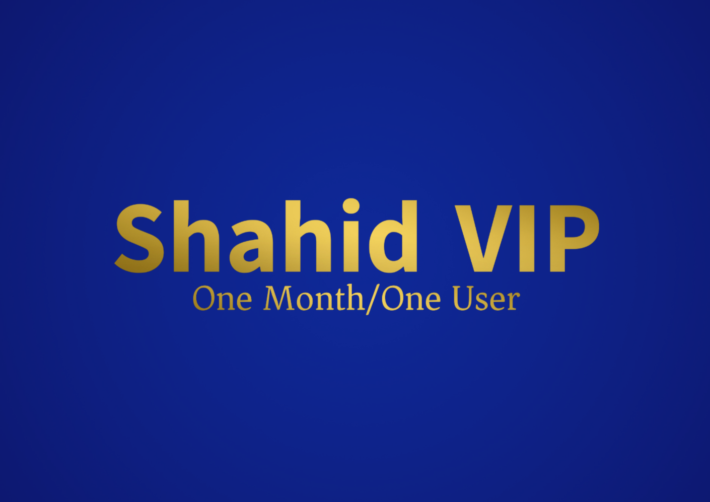 Shahid VIP One Month One User